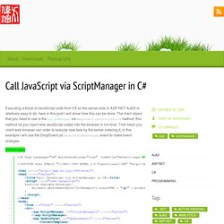 Call JavaScript via ScriptManager in C# – Sarin.Mobi