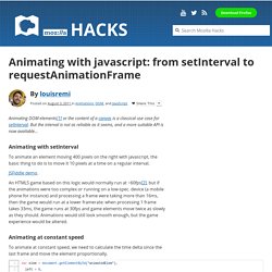 Animating with javascript: from setInterval to requestAnimationFrame