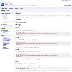 Libreria ie7 o como hacer funcionar IE como un navegador que sigue los estandares