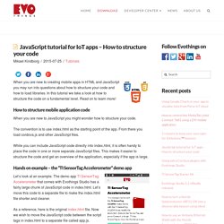 JavaScript tutorial for IoT apps – How to structure your code