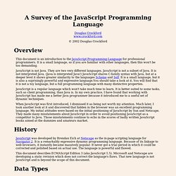 JavaScript: A Survey of the Language