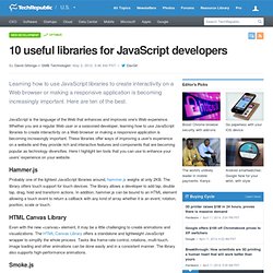 10 useful libraries for JavaScript developers