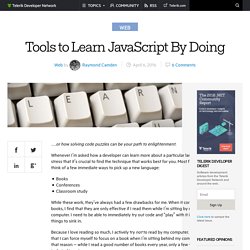 Tools to Learn JavaScript By Doing -Telerik Developer Network