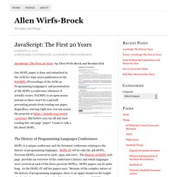 JavaScript: The First 20 Years