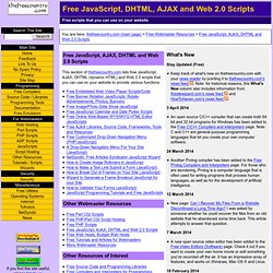 Free JavaScript, DHTML, AJAX and Web 2.0 Scripts