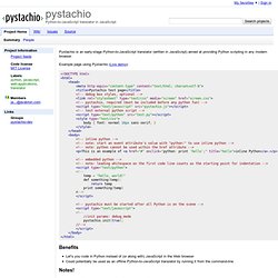 pystachio - Python-to-JavaScript translator in JavaScript