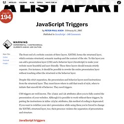 JavaScript Triggers