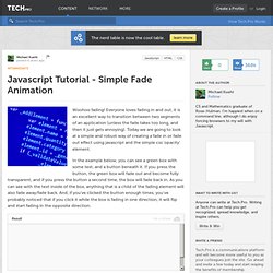Javascript Tutorial - Simple Fade Animation
