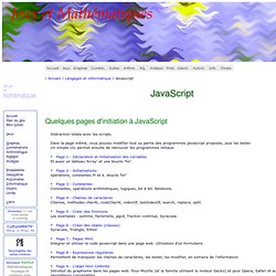 JavaScript tutoriel