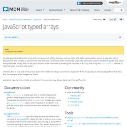 JavaScript typed arrays - MDN Docs