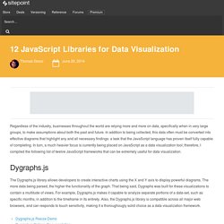 Twelve JavaScript Libraries for Data Visualization