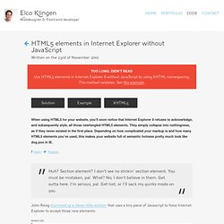 HTML5 elements in Internet Explorer without Javascript