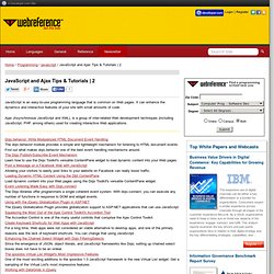 JavaScript and Ajax Tips &amp; Tutorials
