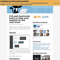 CSS and JavaScript tools to take your website to the next level
