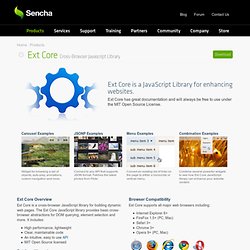 Ext Core: Cross-Browser Javascript Library