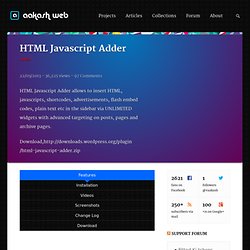 HTML Javascript Adder - Wordpress Plugin