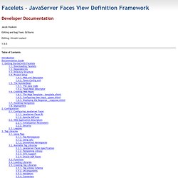 Facelets - JavaServer Faces View Definition Framework