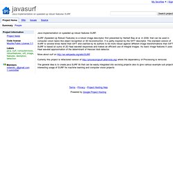 javasurf - Java implementation on speeded up robust features SURF
