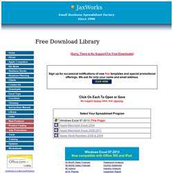 Free Spreadsheet Library