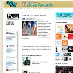 JJA Jazz Awards 2013: 2013 JJA Jazz Awards Winners