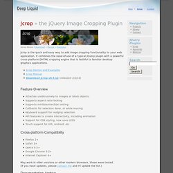 jCrop - jQuery Image Cropping Plugin