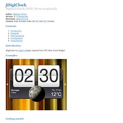 jDigiClock - Digital Clock (HTC Hero inspired).