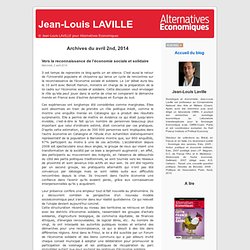 Jean-Louis LAVILLE » 2014 » avril » 02