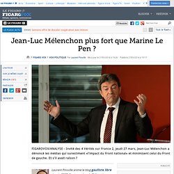 Jean-Luc Mélenchon plus fort que Marine Le Pen ?