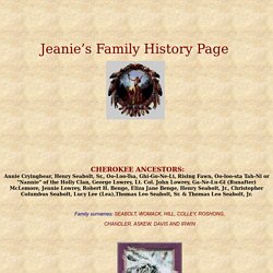 Jeanie's Family History Page