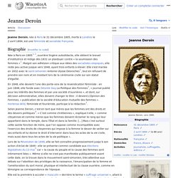 Jeanne Deroin, première femme candidate à une élection