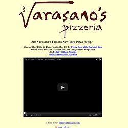 Jeff Varasano's NY Pizza Recipe