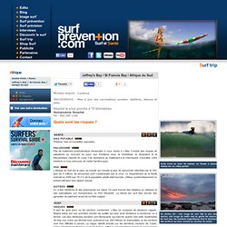 Surf Trip Jeffrey's Bay / St Francis Bay / Afrique du Sud - Surf Prévention - le site de prévention des risques liés au surf