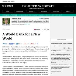 "A World Bank for a New World" by Jeffrey D Sachs
