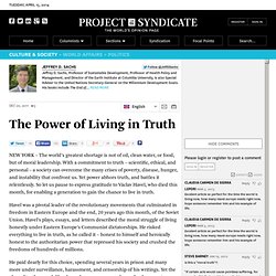 The Power of Living in Truth - Jeffrey D. Sachs