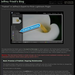 “Publish” in Jeffrey’s Export-to-Flickr Lightroom Plugin