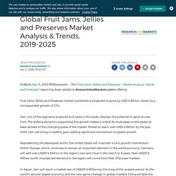Global Fruit Jams, Jellies and Preserves Market Analysis & Trends, 2019-2025