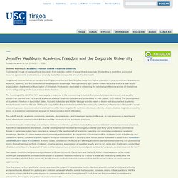 Academic Freedom & Corporate University