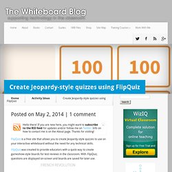 Create Jeopardy-style quizzes using FlipQuiz