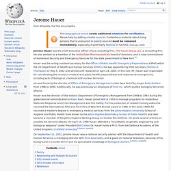 Jerome Hauer - Wikipedia, the free encyclopedia - Nightly