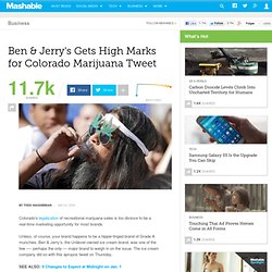 Ben & Jerry's Gets High Marks for Colorado Marijuana Tweet