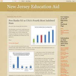 New Jersey Education Aid: Pew Ranks NJ as USA's Fourth Most Indebted State
