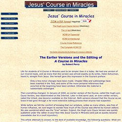 Jesus' Course in Miracles