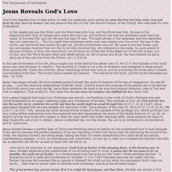 Jesus Reveals God's Love