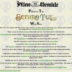 Jethro Tull Music Archive