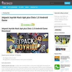 Jetpack Joyride Hack Apk plus Data 1.8 Android Game