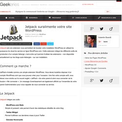Jetpack suralimente votre site WordPress
