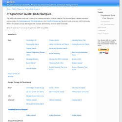 JetS3t - Programmer Guide: Code Samples