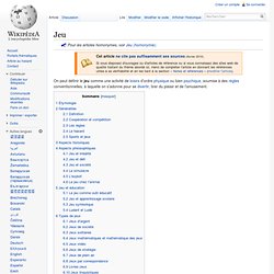 Jeu - Wikipédia - Framasoft Framafox