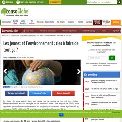 Les jeunes se foutent-ils de l'environnement ?