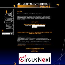Jeunes Talents Cirque Europe - Accueil